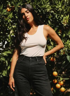 imogene + willie The Vintage Tank In Washed White|Women Tees + Tanks