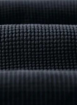 imogene + willie The Waffle Thermal Crew In Faded Black|Women Knits & Sweaters