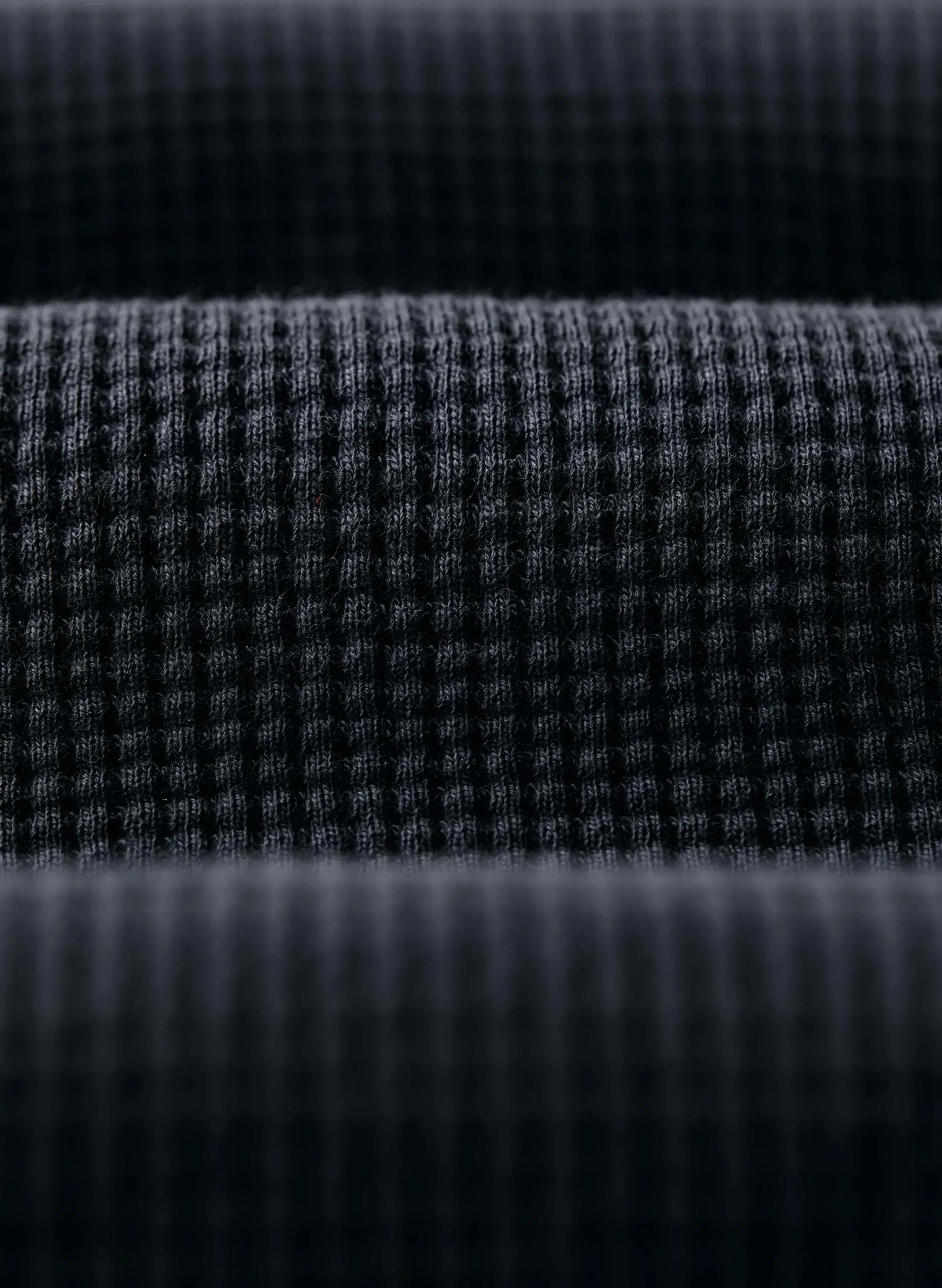 imogene + willie The Waffle Thermal Crew In Faded Black|Women Knits & Sweaters