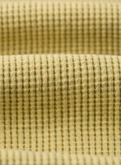 imogene + willie The Waffle Thermal Crew In Faded Yellow|Women Knits & Sweaters