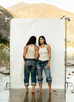 imogene + willie Vintage White Ribbed Racerback Tank|Women Tees + Tanks